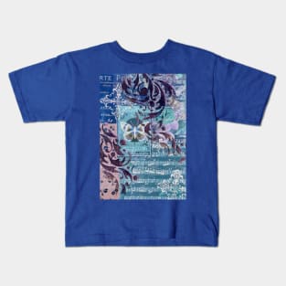 blue musik vintage Kids T-Shirt